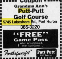 Lakeshore Putt-Putt Golf - May 1991 Ad